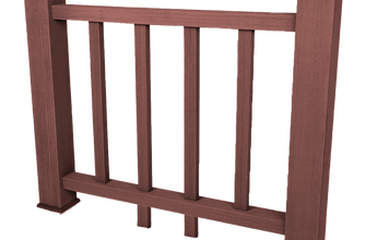 Ограждение SinoDeck Fence из ДПК цвета Махагон — комплектация ограждения.