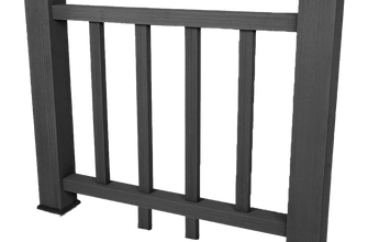 Ограждение SinoDeck Fence из ДПК цвета Темно-серый — комплектация ограждения.