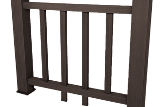 Ограждение SinoDeck Fence из ДПК цвета Дуб — комплектация ограждения.